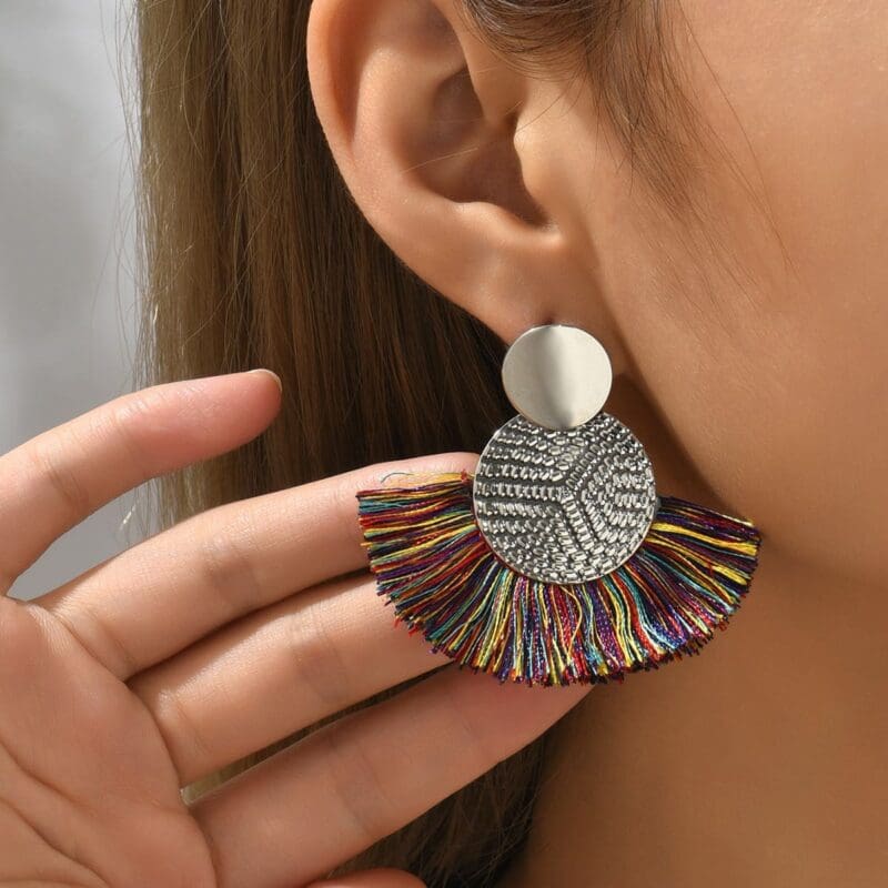 Boucles d’oreilles Bohème à pompons