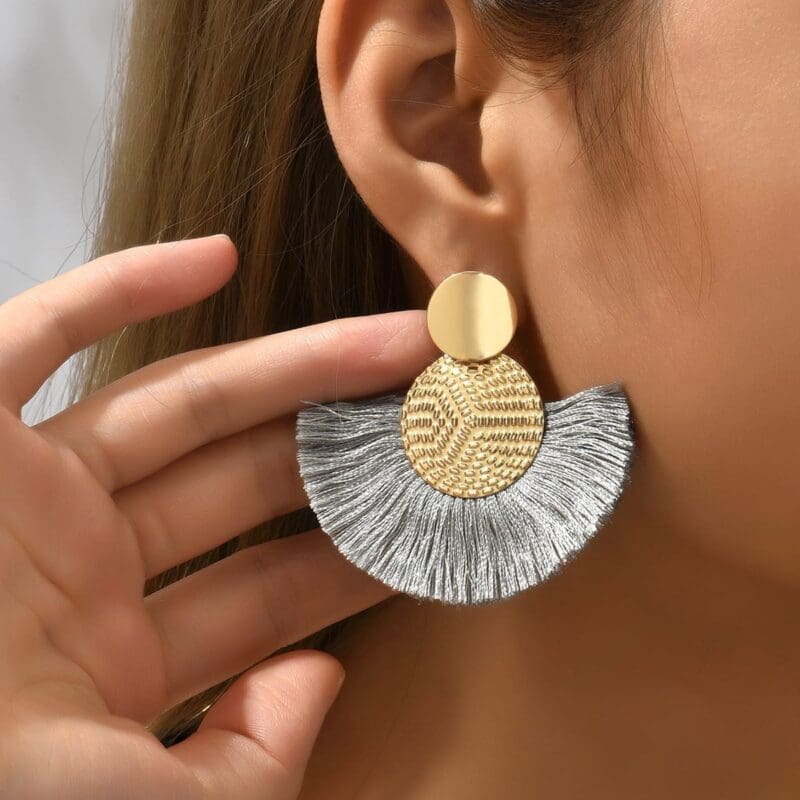 Boucles d’oreilles Bohème à pompons