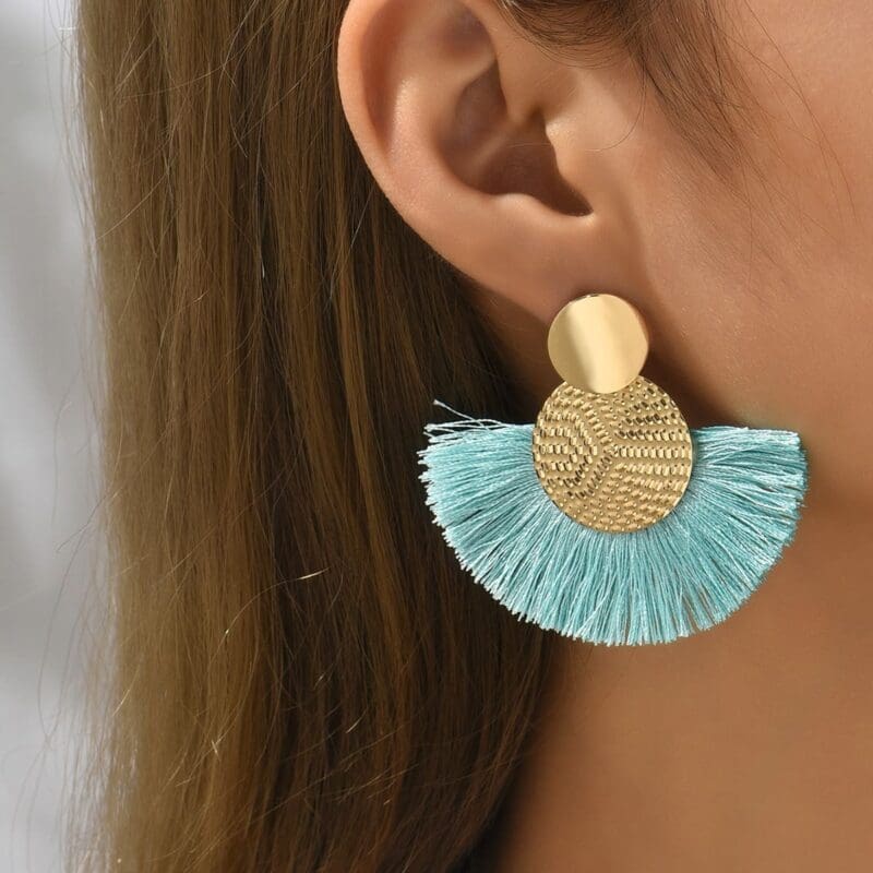 Boucles d’oreilles Bohème à pompons