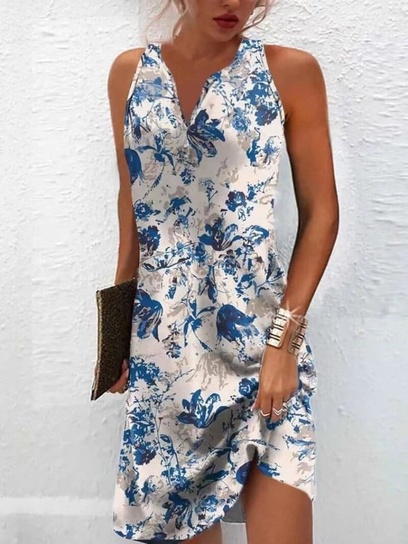 Robe Bohème Courte Sans Manches