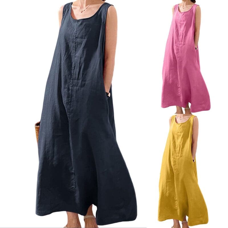 Robe Bohème Maxi Coton et Lin