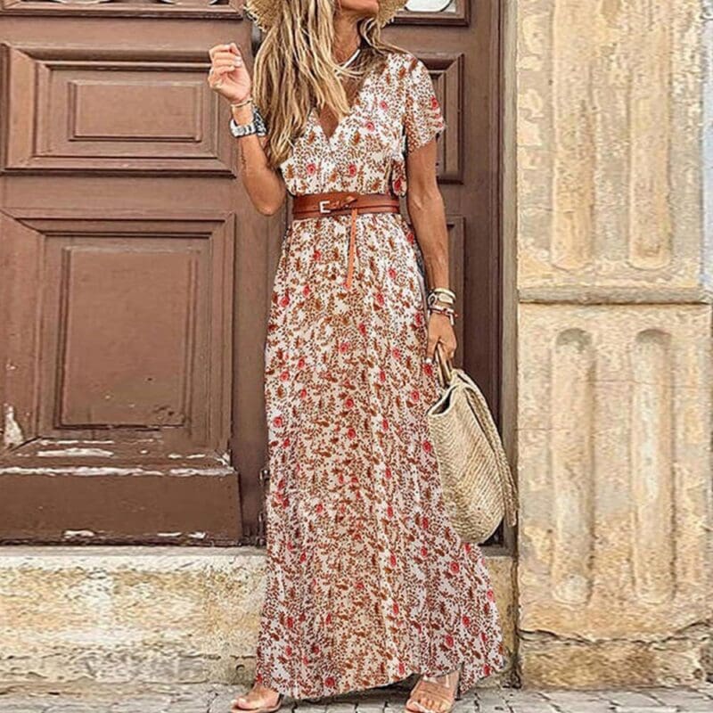 Robe Longue Bohème Fendue Paisley