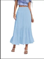 Jupe blanche bohème longue