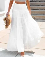 Jupe blanche longue bohème