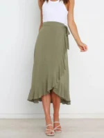 Jupe bohème longue portefeuille