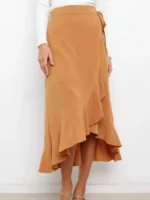 Jupe bohème portefeuille longue