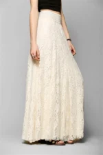 Jupe dentelle bohème longue