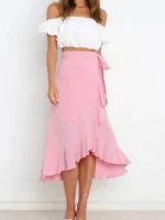 Jupe longue bohème portefeuille