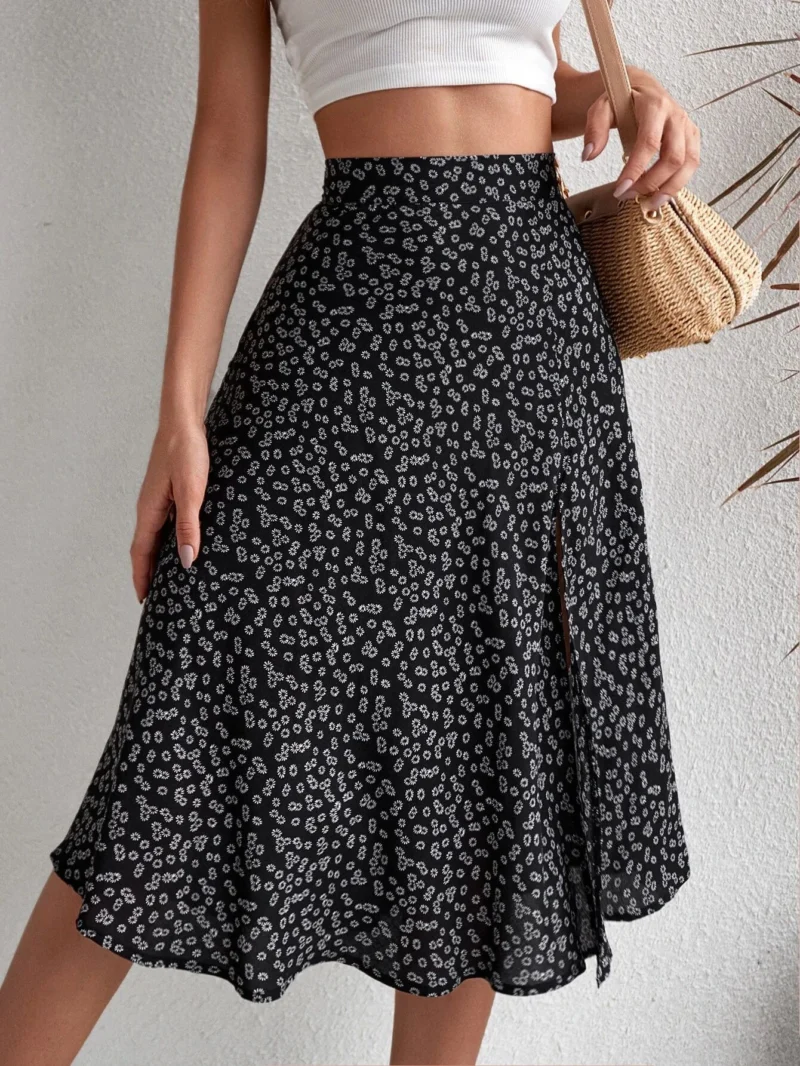 Jupe longue noire bohème