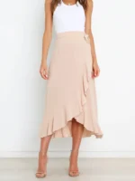 Jupe portefeuille longue bohème