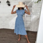 robe bohème bleue longue