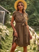 robe boheme chic de ceremonie marron