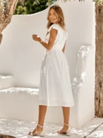 robe bohème chic femme blanche