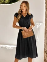 robe bohème chic femme noire