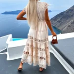 Robe bohème en broderie anglaise