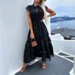 Robe broderie bohème anglaise