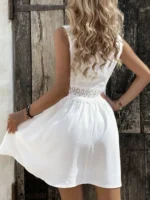 Robe chic blanche bohème