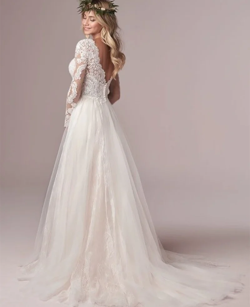 Robe chic de mariée bohème dos nu