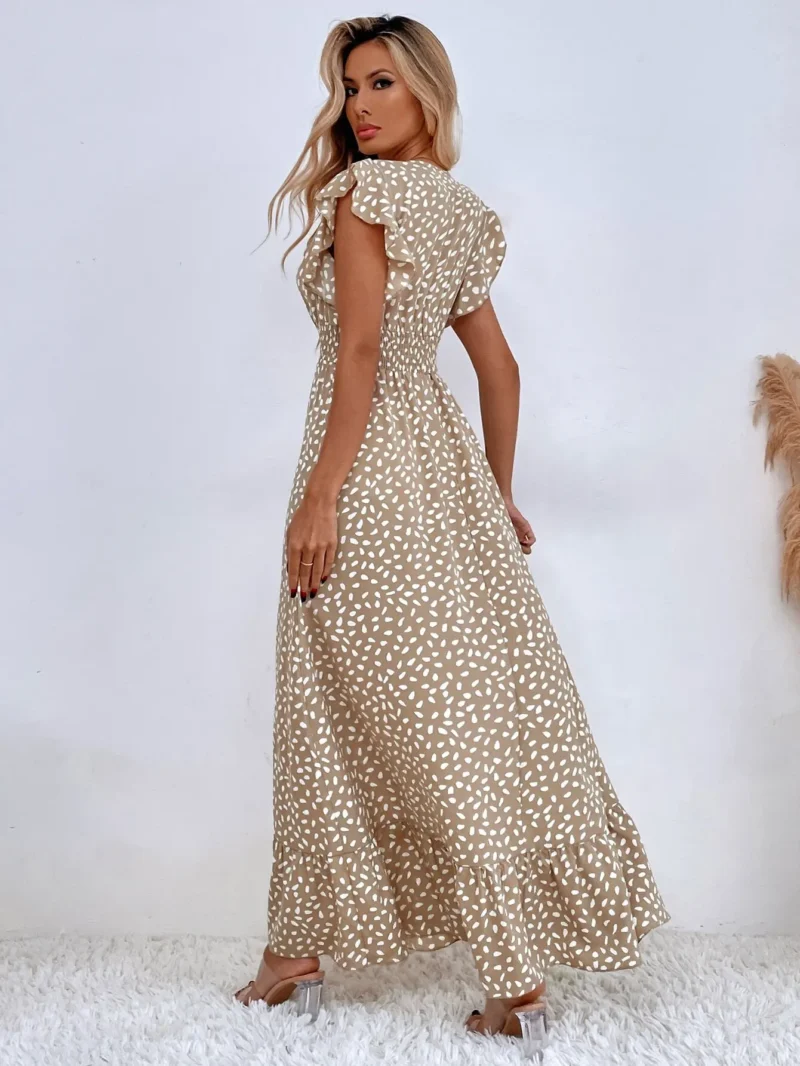Robe chic mariage bohème invitée marron