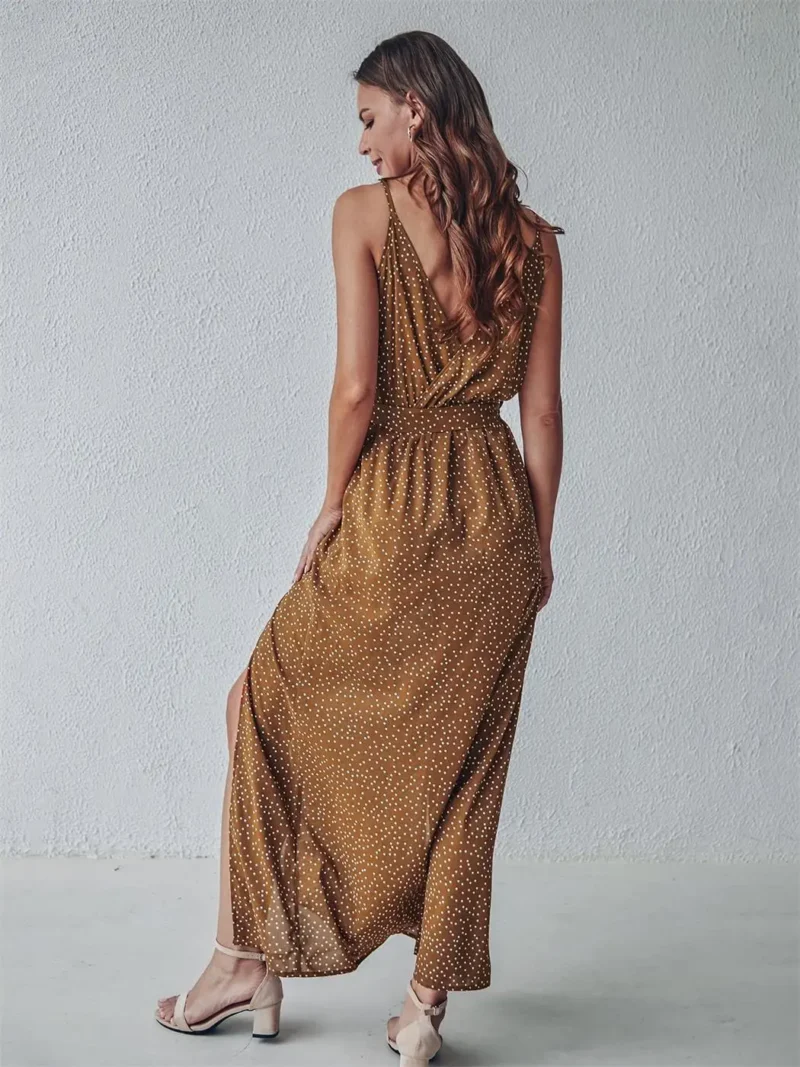 robe de soiree boheme marron