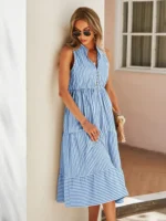 Robe italienne bohème bleu ciel