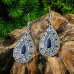 Boucle d'oreille bohème motif ethnique